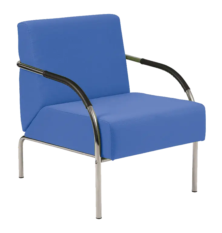 SPA 1 chrom, koženka AN 067 - koženka nebeská modrá